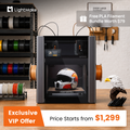 LightMake L4: The World's First Independent 4-Head 3D Printer Powered by Linear Motors Deposit Reservation