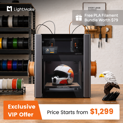 LightMake L4: The World's First Independent 4-Head 3D Printer Powered by Linear Motors Deposit Reservation