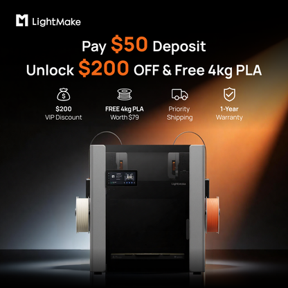LightMake L4: The World's First Independent 4-Head 3D Printer Powered by Linear Motors Deposit Reservation