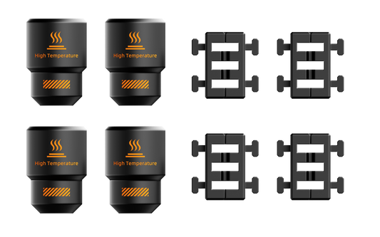 4 Hotend Silicone Socks & 4 Nozzle Wipers