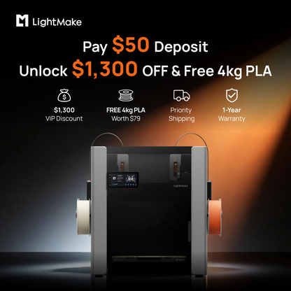 LightMake L4: The World's First Independent 4-Head 3D Printer Powered by Linear Motors Deposit Reservation
