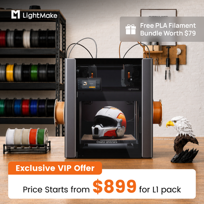 LightMake L4: The World's First Independent 4-Head 3D Printer Powered by Linear Motors Deposit Reservation